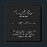 Einfache & schlanke moderne Schwarze Hochzeit spei Magnet<br><div class="desc">Einfache und schmale Schwarz Moderne Schriftart Skriptnamen speichern Sie das Date Magnet. Hochzeit.</div>