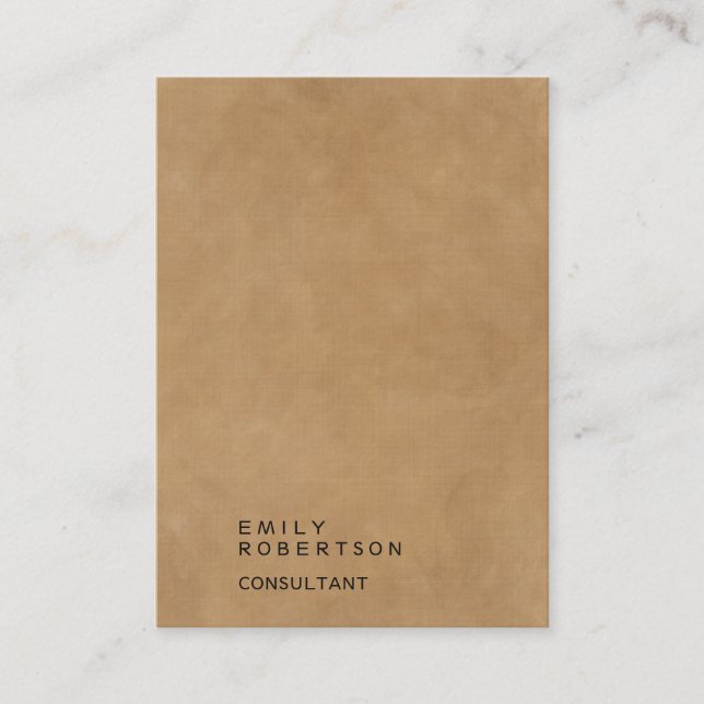 Einfache Schlicht Brown Trendy Moderne Minimalisti Visitenkarte (Vorderseite)