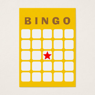 Einfache Schlicht-Gelbe 5x5-DIY-Bingokarte