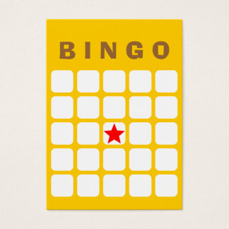 Einfache Schlicht-Gelbe 5x5-DIY-Bingokarte