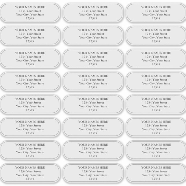 Einfache Schlichte, abgerundete Ecken an den Grenz Aufkleber (Vorderseite)