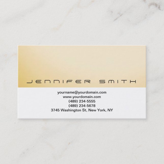 Einfache Schlichte Business Card Visitenkarte (Vorderseite)