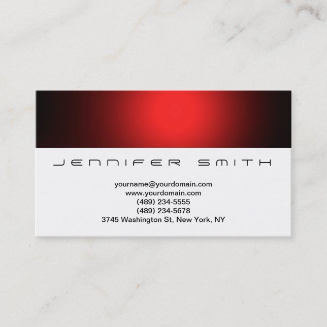 Einfache Schlichte Business Card Visitenkarte (Vorderseite)