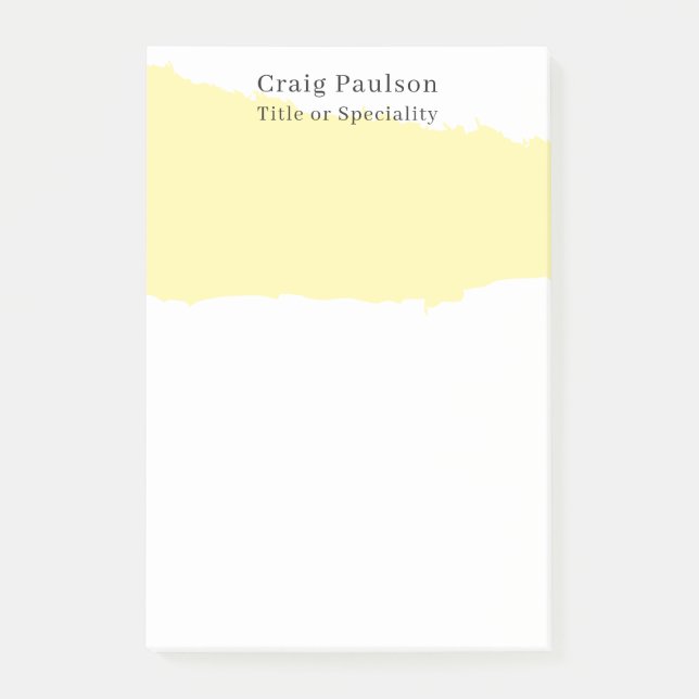 Einfache Schlichte Creme Schwarz-weiß Minimalistis Post-it Klebezettel (Vorderseite)