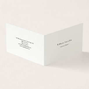 Einfache Schlichte Elegante Signatur Creme Moderne Visitenkarten