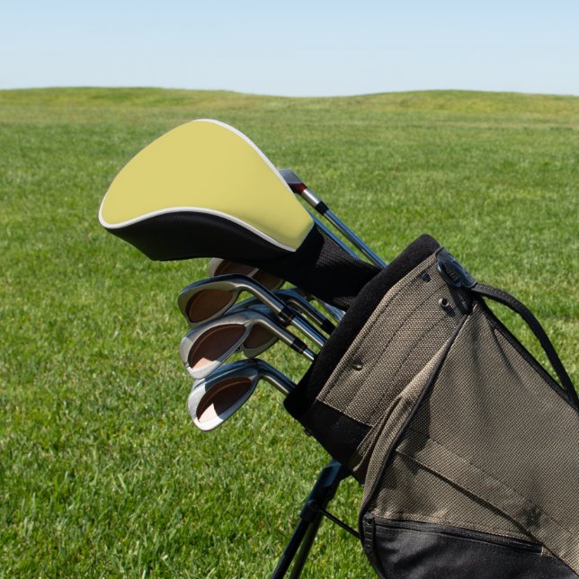 Einfache schlichte Gelbe Akazie Golf Headcover (In SItu)
