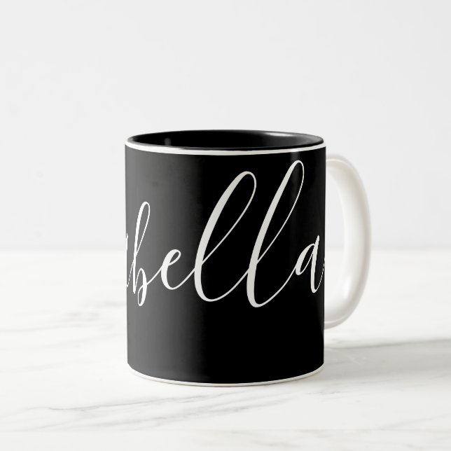 Einfache Schlichte Isabella Zweifarbige Tasse (VorderseiteRechts)