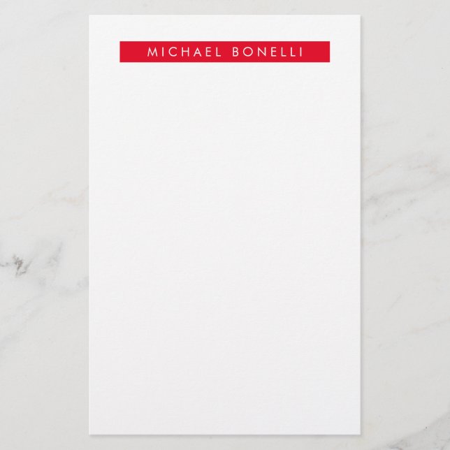 Einfache Schlichte Minimalistische Elegant Moderne Briefpapier (Vorderseite)