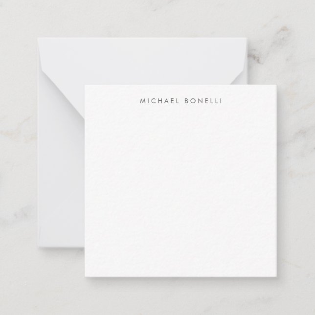 Einfache Schlichte Minimalistische Elegant Moderne Mitteilungskarte (Vorderseite)