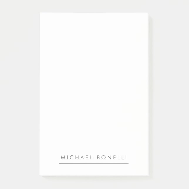 Einfache Schlichte Minimalistische Elegant Moderne Post-it Klebezettel (Vorderseite)