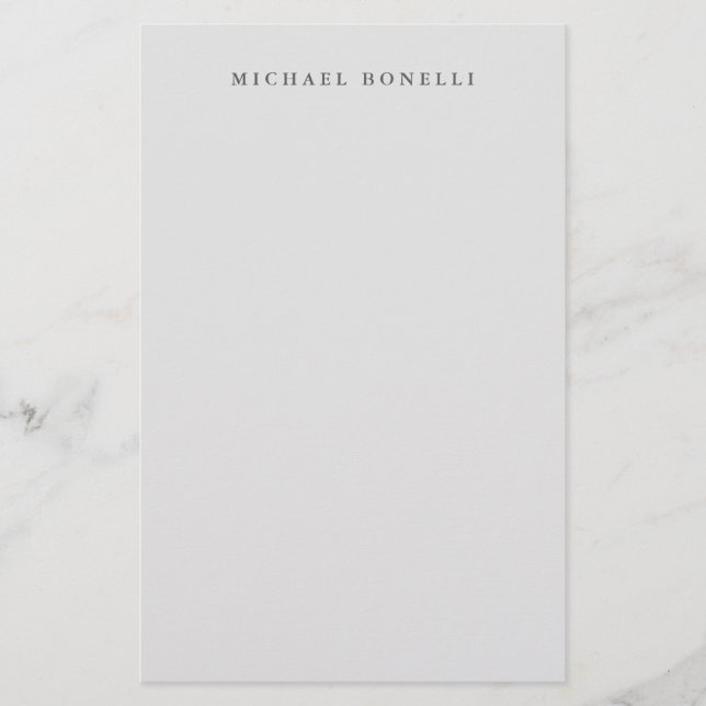 Einfache Schlichte Minimalistische Elegante Modern Briefpapier (Vorderseite)