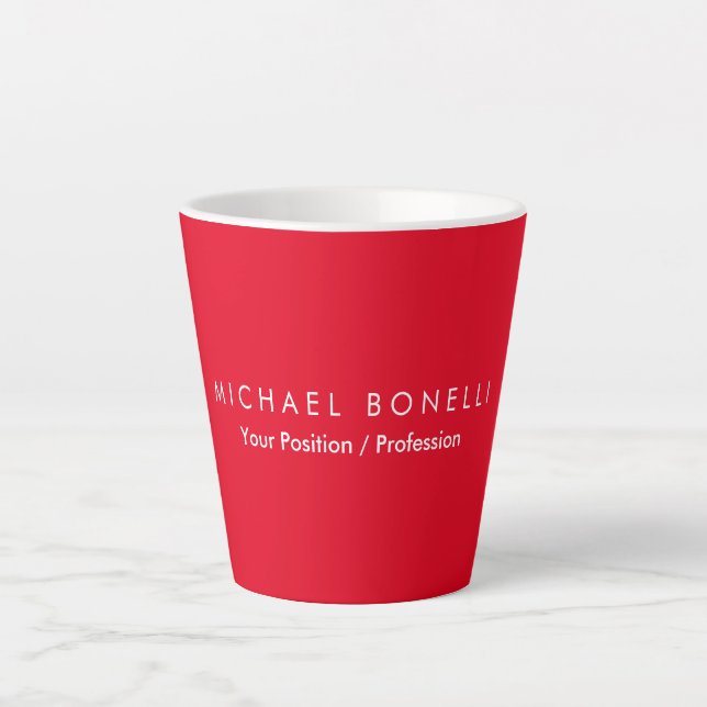 Einfache Schlichte Minimalistische Elegante Modern Milchtasse (Vorderseite)