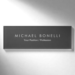 Einfache Schlichte Minimalistische Elegante Modern Namenschild