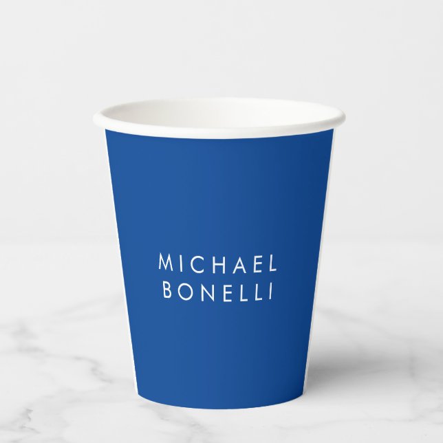 Einfache Schlichte Minimalistische Elegante Modern Pappbecher (Vorderseite)