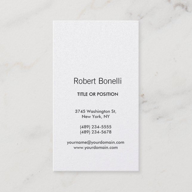 Einfache Schlichte, moderne Visitenkarte (Vorderseite)