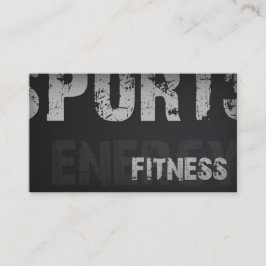 Einfache Schlichte Silver Fitness Trainer Cool Car Visitenkarte