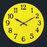 Einfache Schlichte Uhr in Schwarz und Gelb<br><div class="desc">Dies ist eine normale schnurlose einfache Uhr für Ihr Haus oder Ihr Unternehmen.</div>