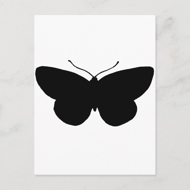 Einfache Schmetterlinge in Schwarz Postkarte (Vorderseite)