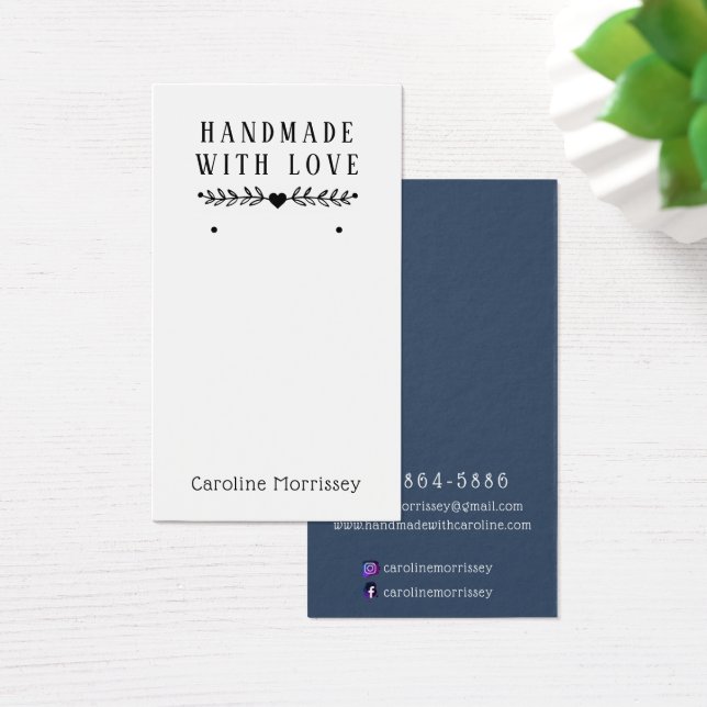 Einfache SchmuckEarring Display Blue Card (Schreibtisch)