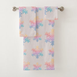 Einfache Schneeflocke Badhandtuch Set