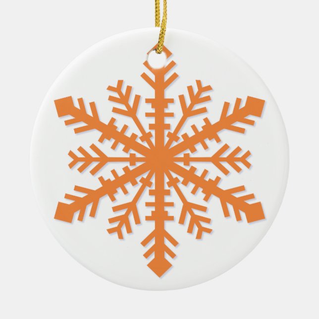 Einfache Schneeflocke Keramikornament (Vorne)