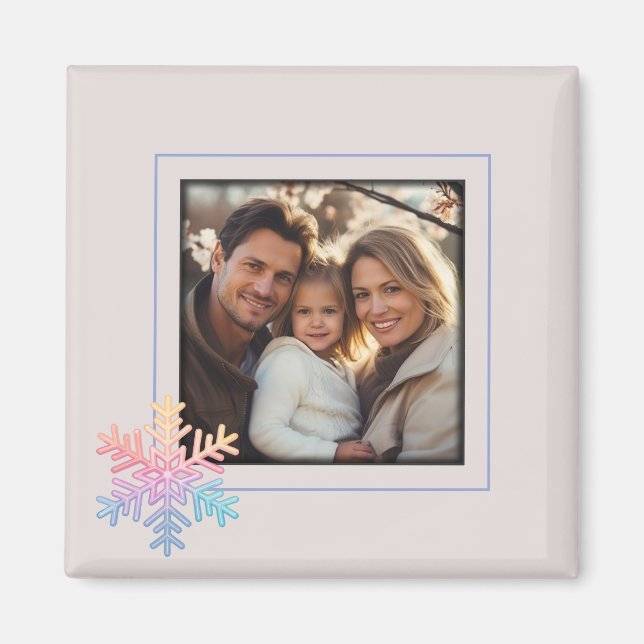 Einfache Schneeflocke Magnet (Vorne)