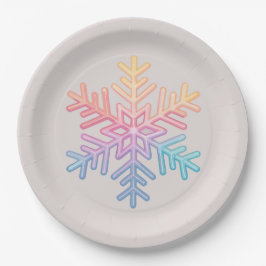 Einfache Schneeflocke Pappteller