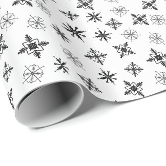 Einfache Schneeflocken Weihnachten Geschenkpapier