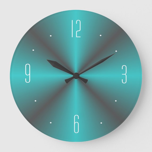 Einfache schöne grüne > Küchenwanduhr Große Wanduhr (Vorderseite)