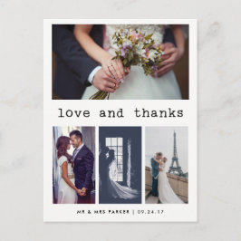 Einfache Schreibschrift Hochzeit Vielen Dank | 4 F Postkarte