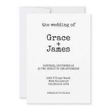 Einfache Schreibschrift Minimalistische Hochzeit