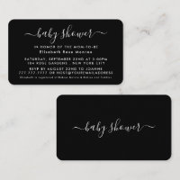 Einfache Schrift - Baby Shower Ticket Einladung