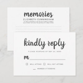Einfache schriftliche Erinnerungen RSVP Karte