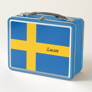 Einfache Schule Schweden Schwedische Flagge Souven Metall Brotdose