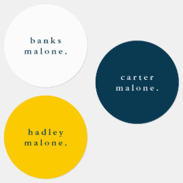 Einfache Schulfarben Kinder Waterproof Name Etiketten