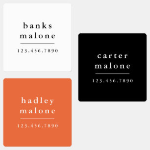 Einfache Schulfarben Kinder Waterproof Name Etiketten