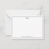 Einfache Schwarz-2-Monogramm-Bezeichnung Minimalis