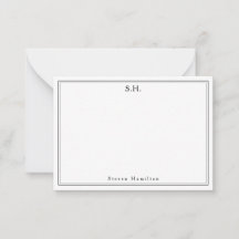 Einfache Schwarz-2-Monogramm-Bezeichnung Minimalis