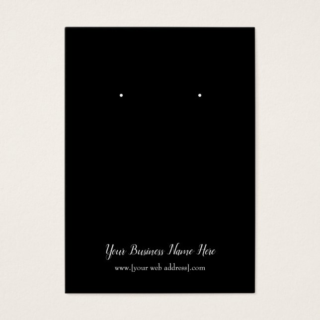 Einfache Schwarz-Benutzerdefinierte Ohrsichtkarte (Vorderseite)