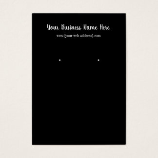 Einfache Schwarz-Benutzerdefinierte Ohrsichtkarte