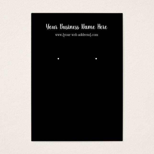 Einfache Schwarz-Benutzerdefinierte Ohrsichtkarte (Vorderseite)
