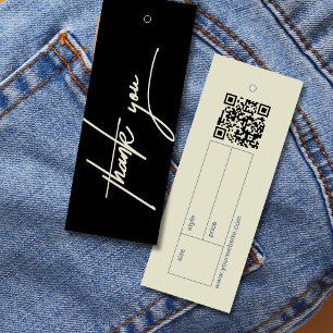 Einfache Schwarz/Gelb Danke Label Preis Markierung Telefonnummerkarte