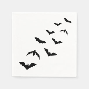 Einfache Schwarz-Halloween-Silhouette Serviette