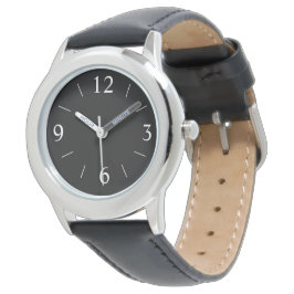 Einfache Schwarz mit weißen Zahlen> Männerüberwach Armbanduhr