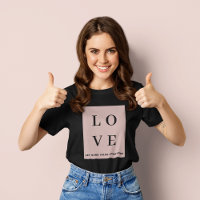 Einfache Schwarz/Rosa LIEBE |Lass unseren Wert Jed