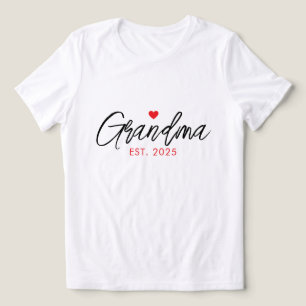 Einfache Schwarz-Rot-Typografie New Oma Tri-Blend Shirt