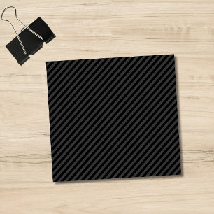 Einfache schwarz-schwarz-schmale Diagonalstreifen Post-it Klebezettel