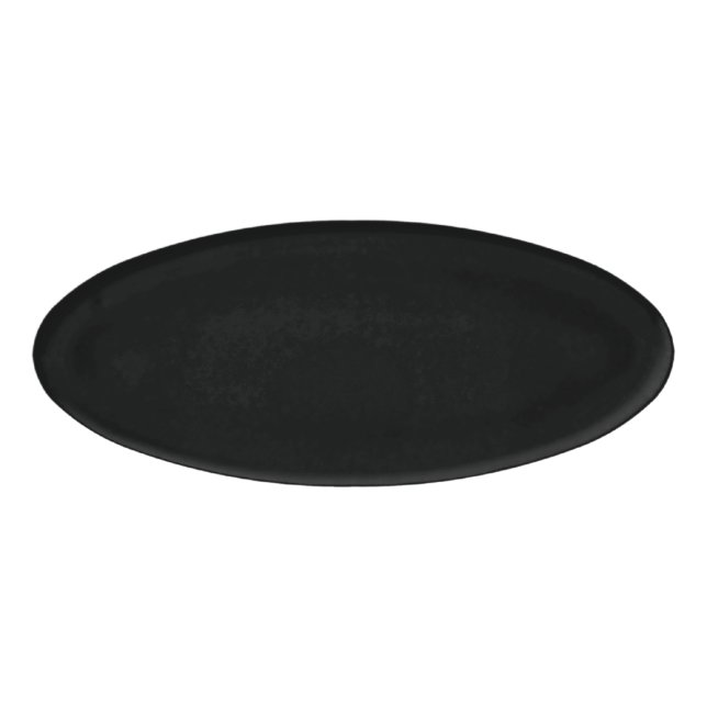 Einfache Schwarz-Solid-Farbe Namenschild (Vorderseite)