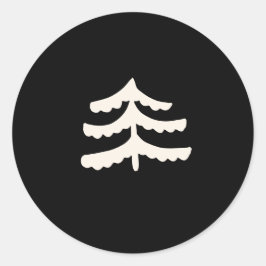 Einfache Schwarz-Sticker Runder Aufkleber