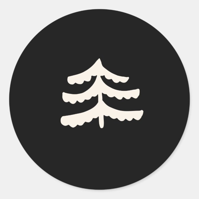 Einfache Schwarz-Sticker Runder Aufkleber (Vorderseite)